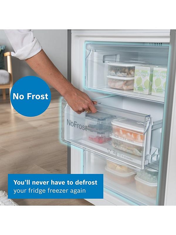 Bosch Series 4 KGN392LDFG 60cm Wide, VitaFresh, No Frost Fridge Freezer - Silver - Image 5